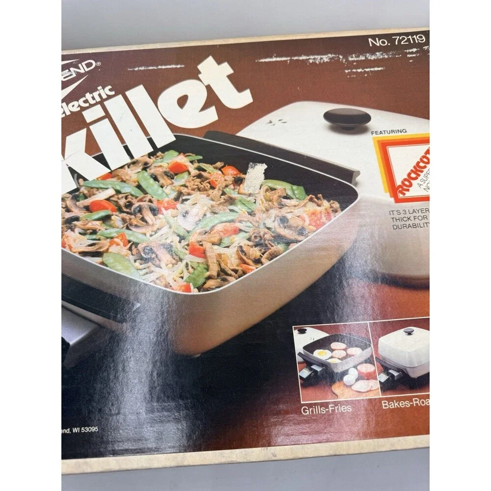 Vintage 1981 West Bend 11 Inch 11” Electric Skillet 72119 White - SEALED NEW